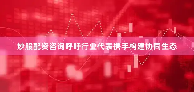 炒股配资咨询呼吁行业代表携手构建协同生态